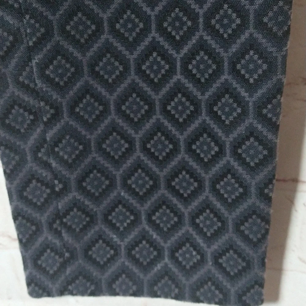 Banana Republic Ryan Fit Black Print Trouser Pant